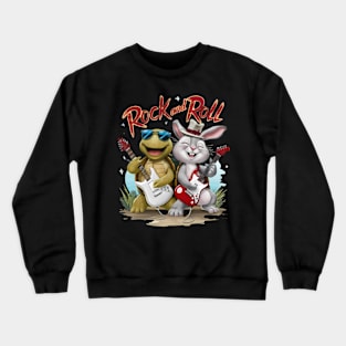 Rock And Roll Rabbit and Tortoise Jam Session Crewneck Sweatshirt